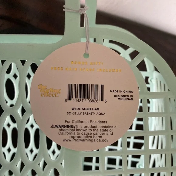 So-Jelly Basket Blue With Flowered Hair Scarf - Picture 6 of 6